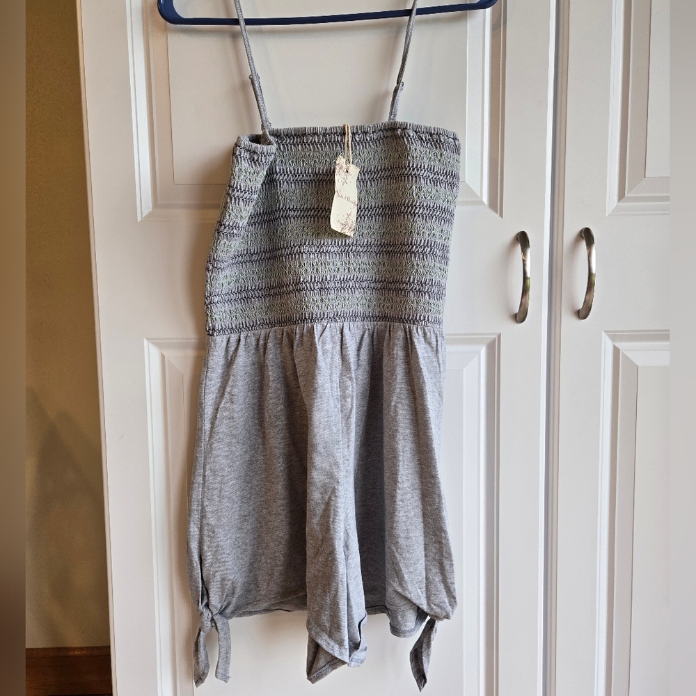 Gray Sleeveless Romper